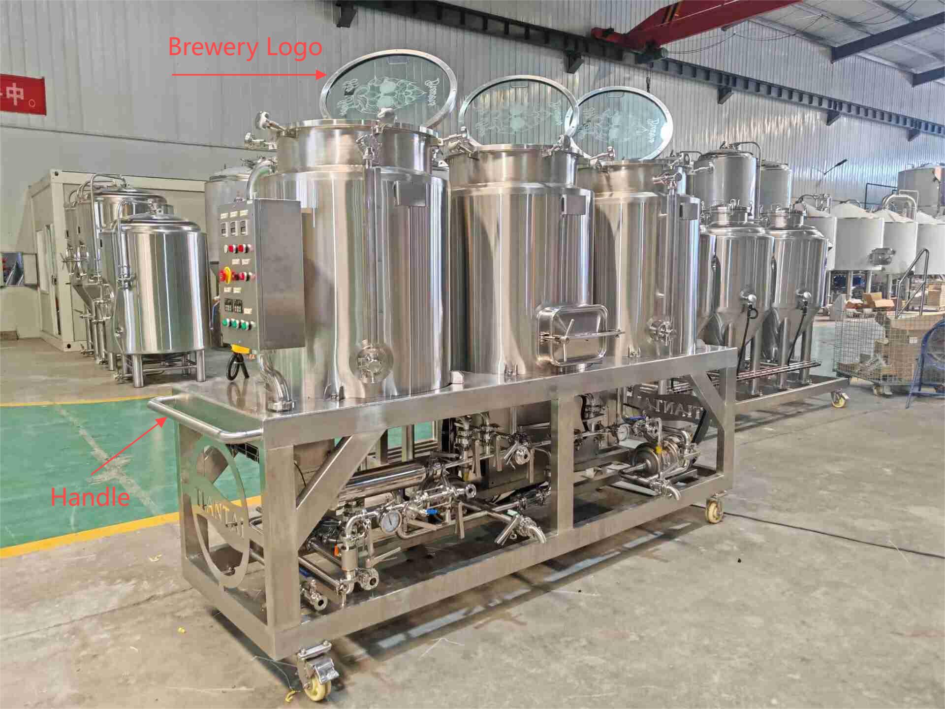 200L Skid-Mounted Beer Brewing Machine Portable Small Size Brewery Equipment
