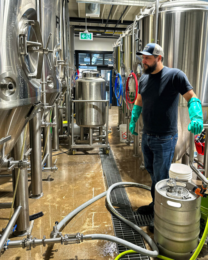 Brewery system cleaning