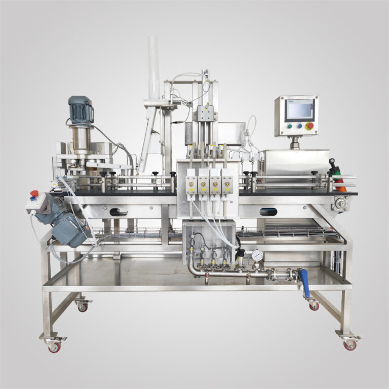Máquina automática de llenado y cierre de latas de 4 estaciones