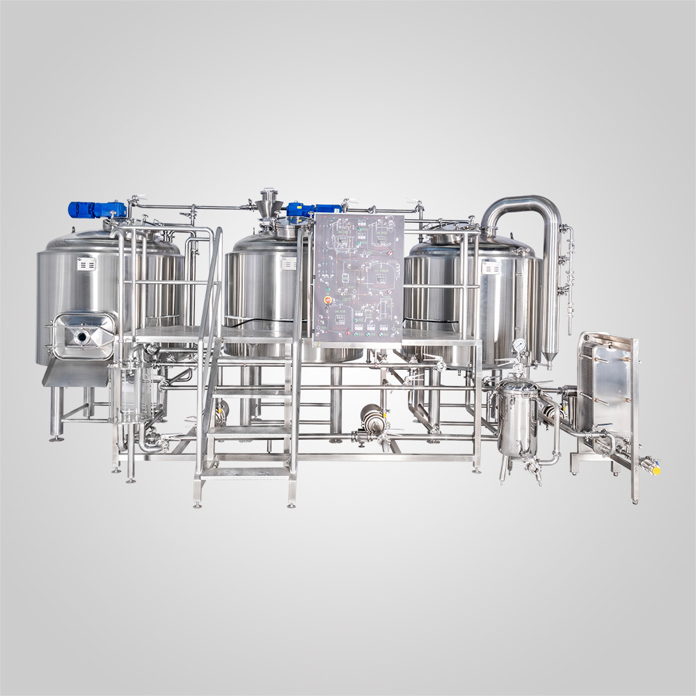 TT0023 1000L stainless steel manual three vessels steam heated brewhouse brewery equipment 19008