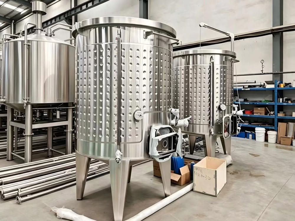 Depósitos de fermentación de vino con tapa flotante 1
